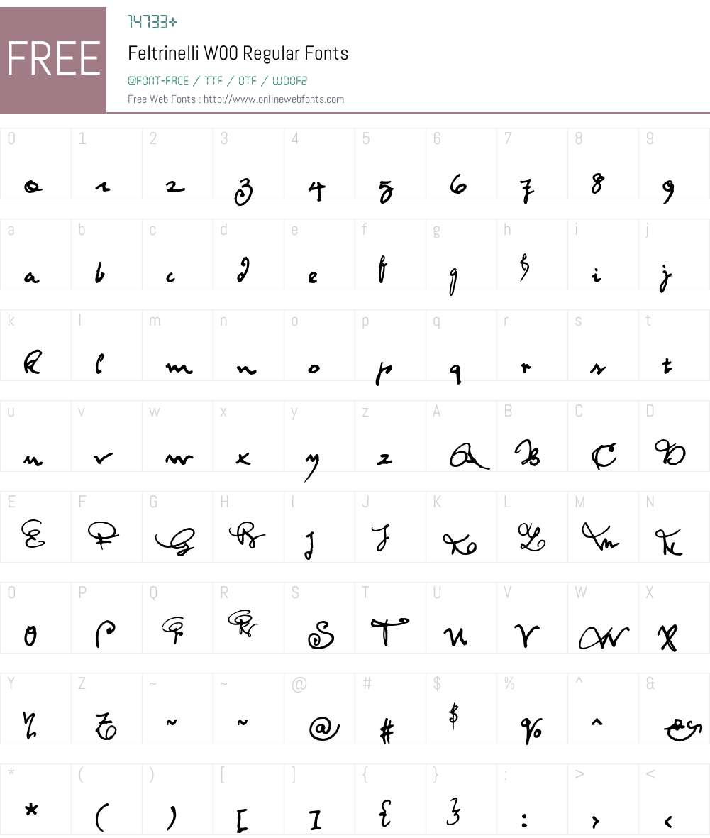 Feltrinelli Font Screenshots