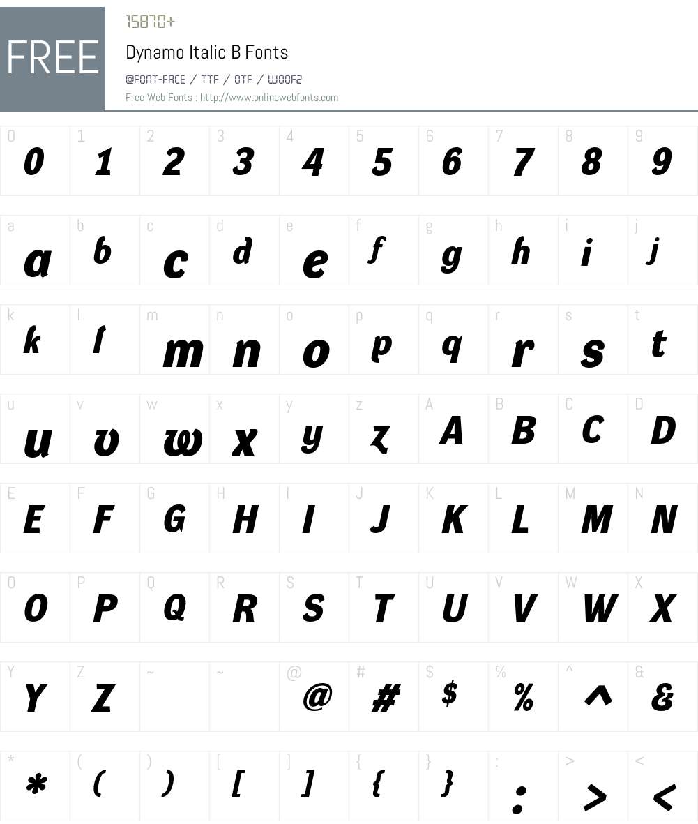 Dynamo D Font Screenshots