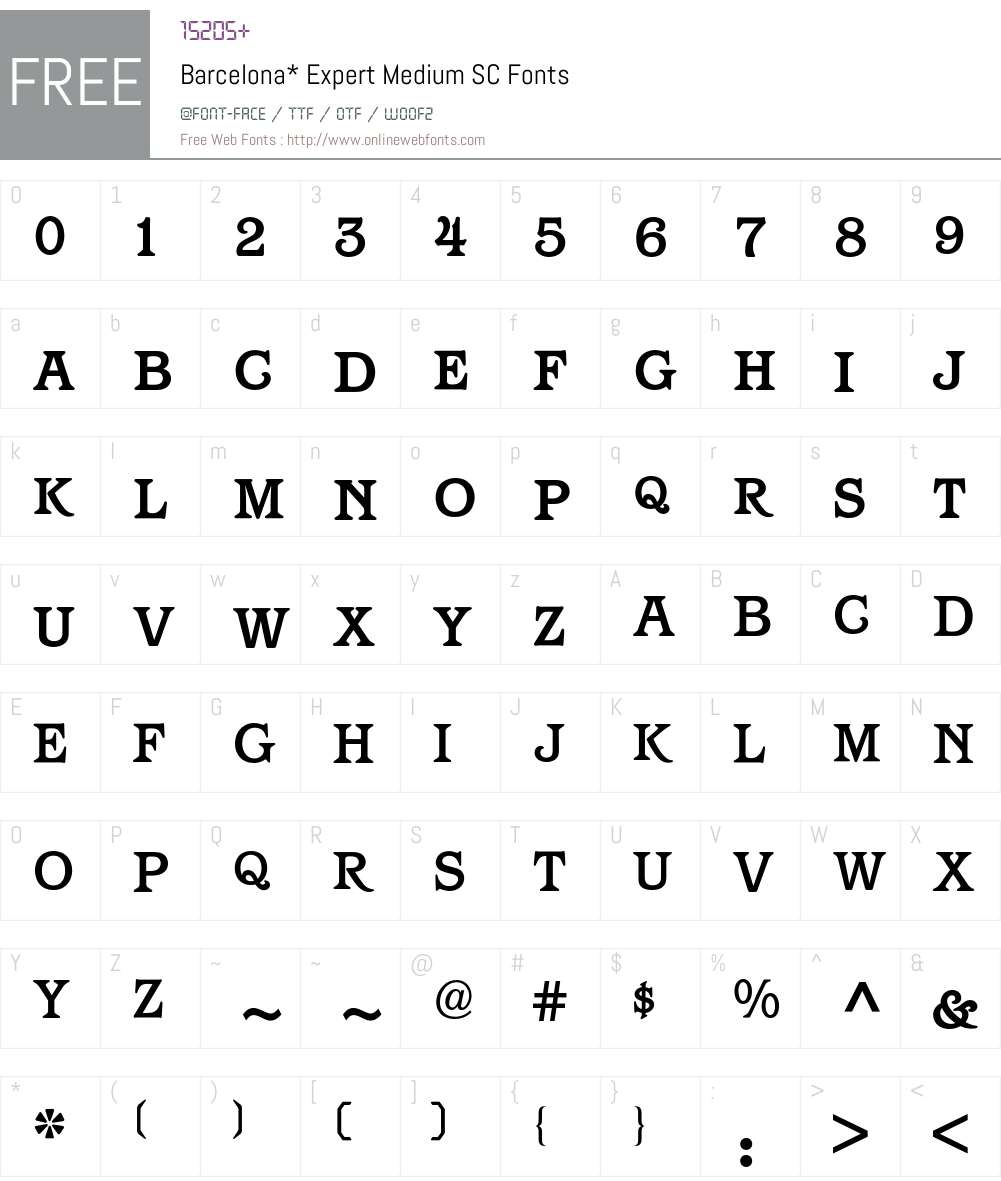 Barcelona Expert BQ Font Screenshots