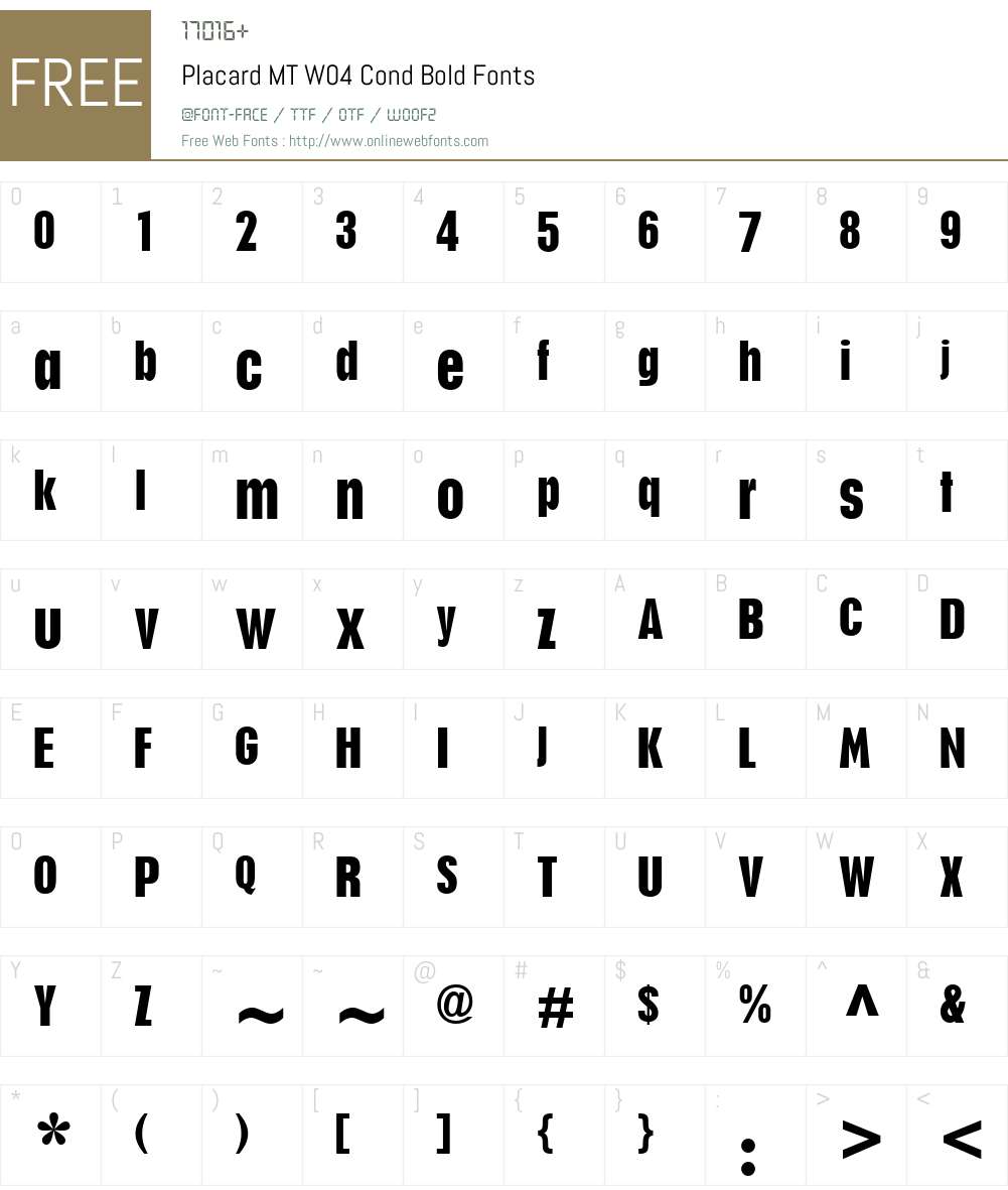 Placard Font Screenshots
