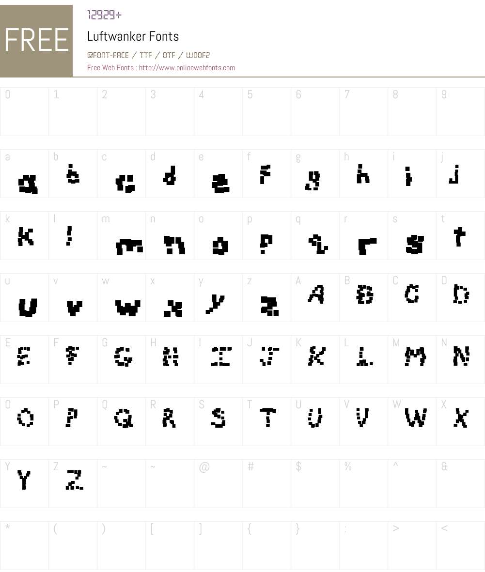 Luftwanker Font Screenshots