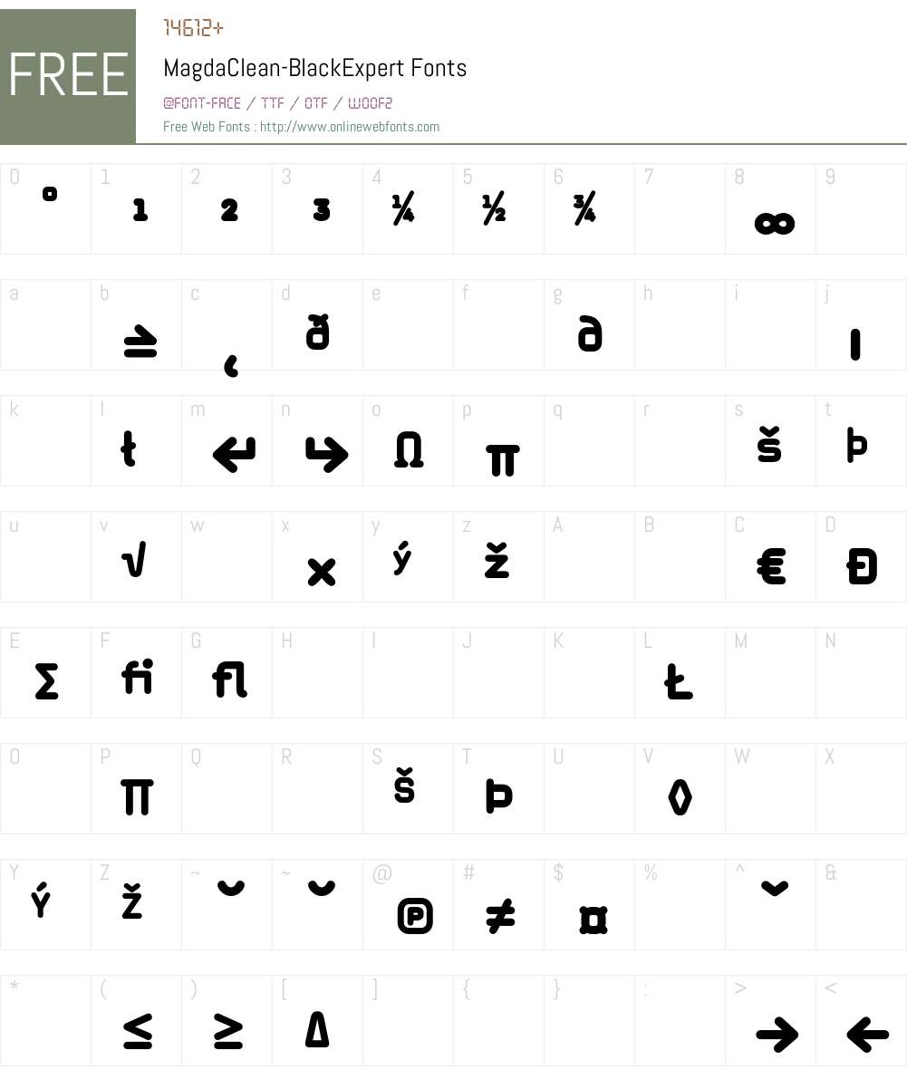 MagdaClean Font Screenshots