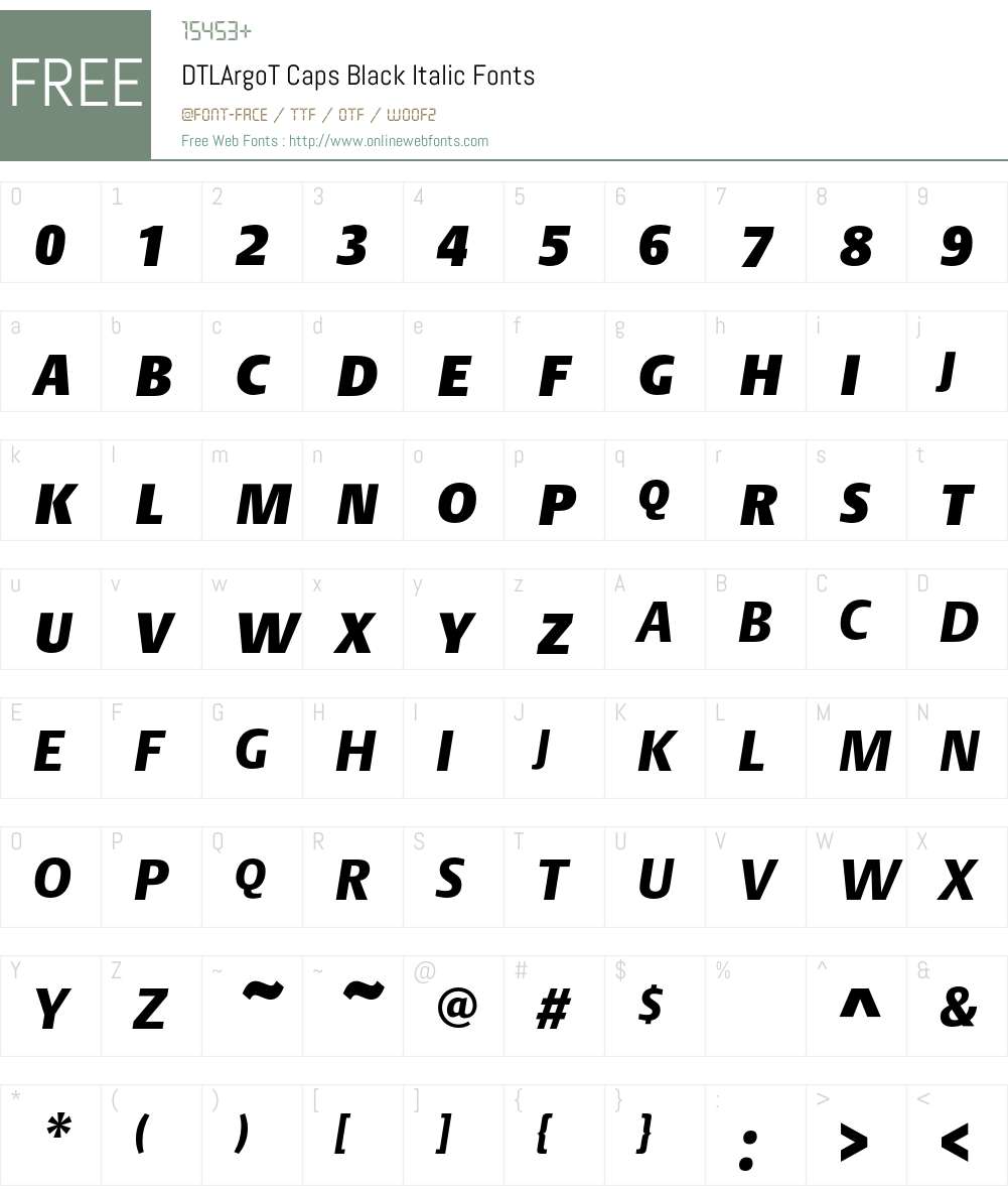 DTL Argo Font Screenshots