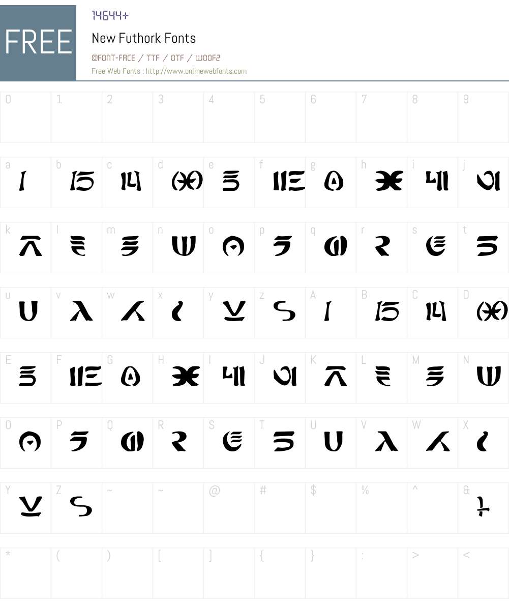 New Futhork Font Screenshots