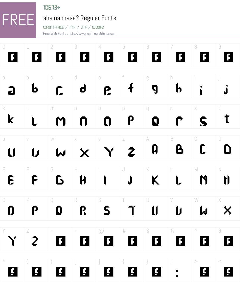 aha na masa? Font Screenshots