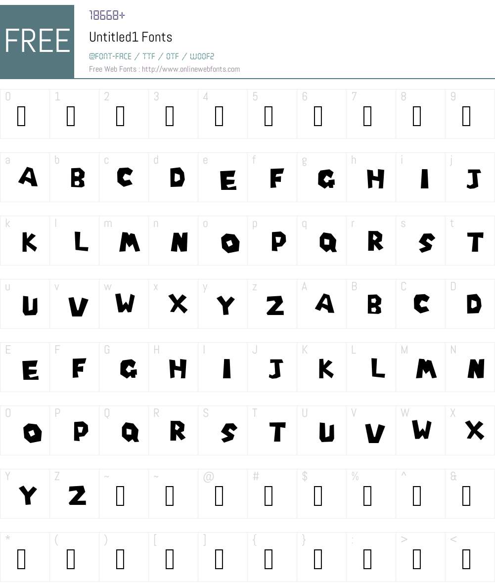 Untitled1 Font Screenshots