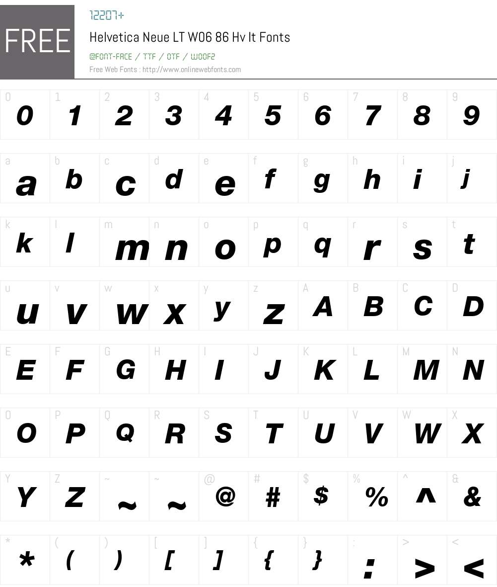 Neue Helvetica Font Screenshots