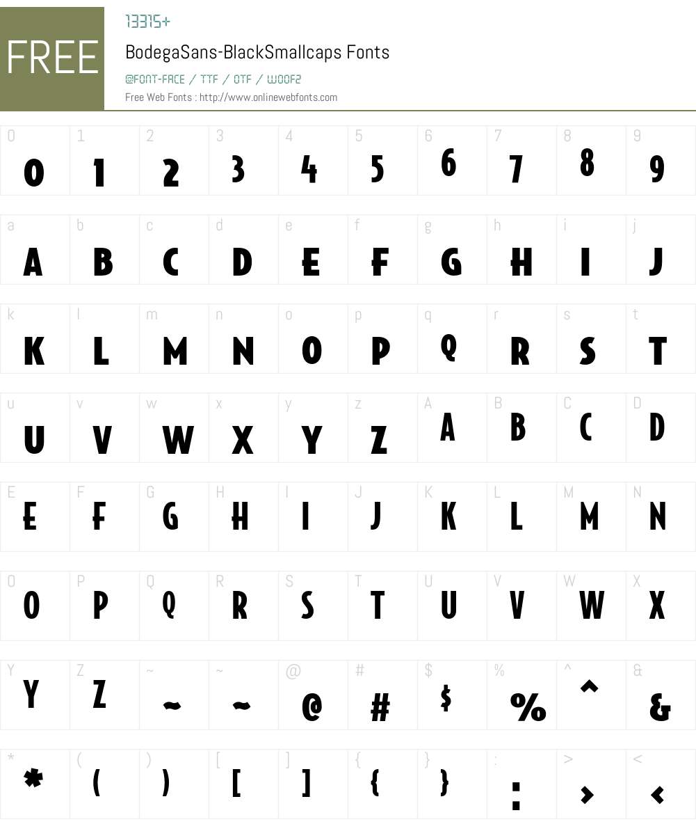 BodegaSans-BlackSmallcaps Font Screenshots