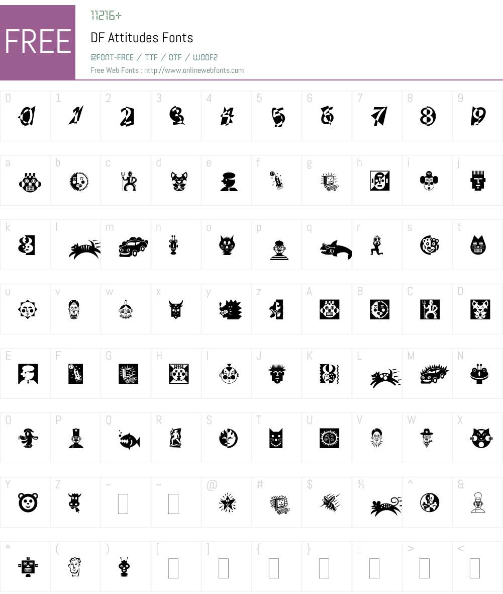 DF Attitudes Font Screenshots
