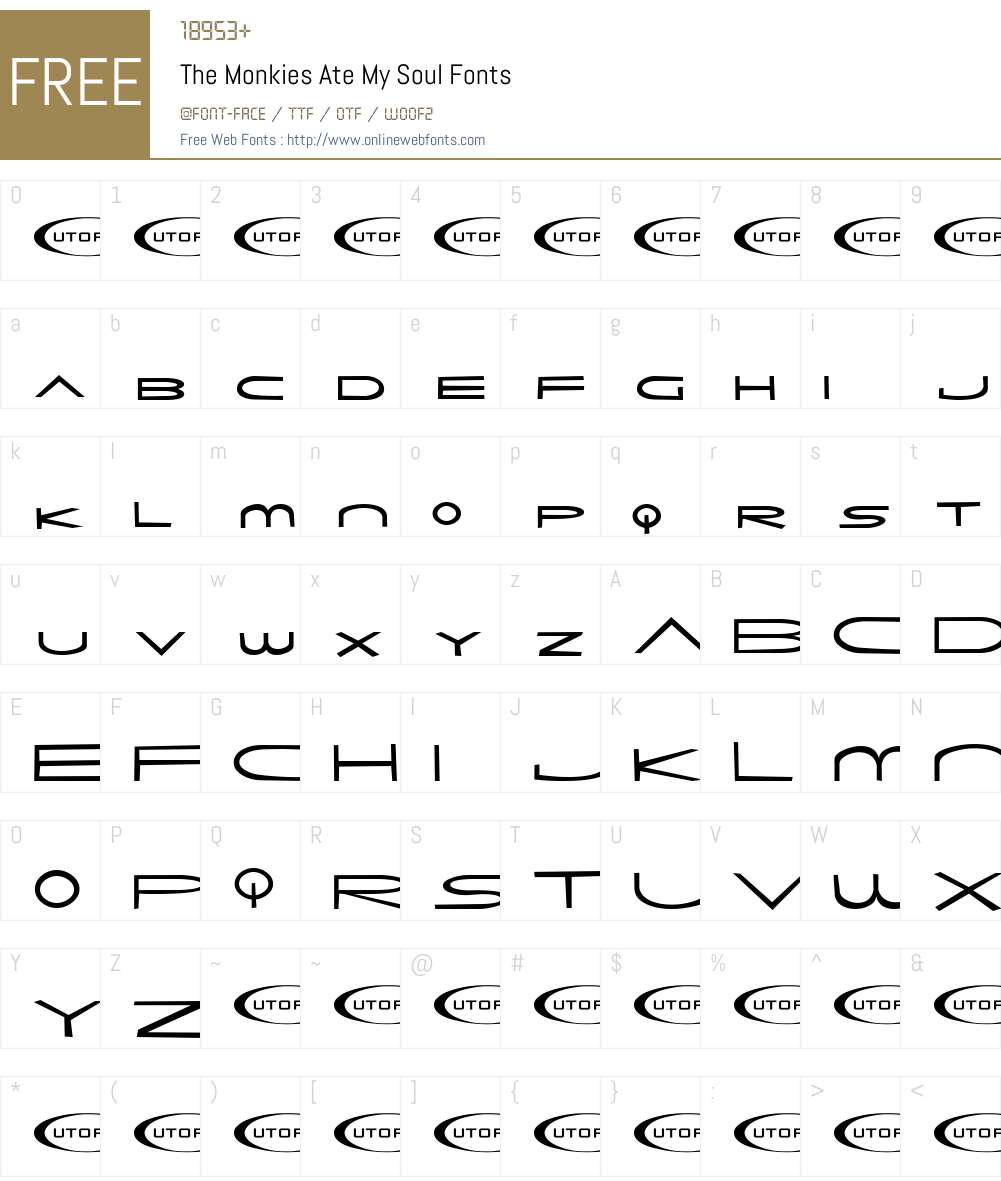 The Monkies Ate My Soul Font Screenshots