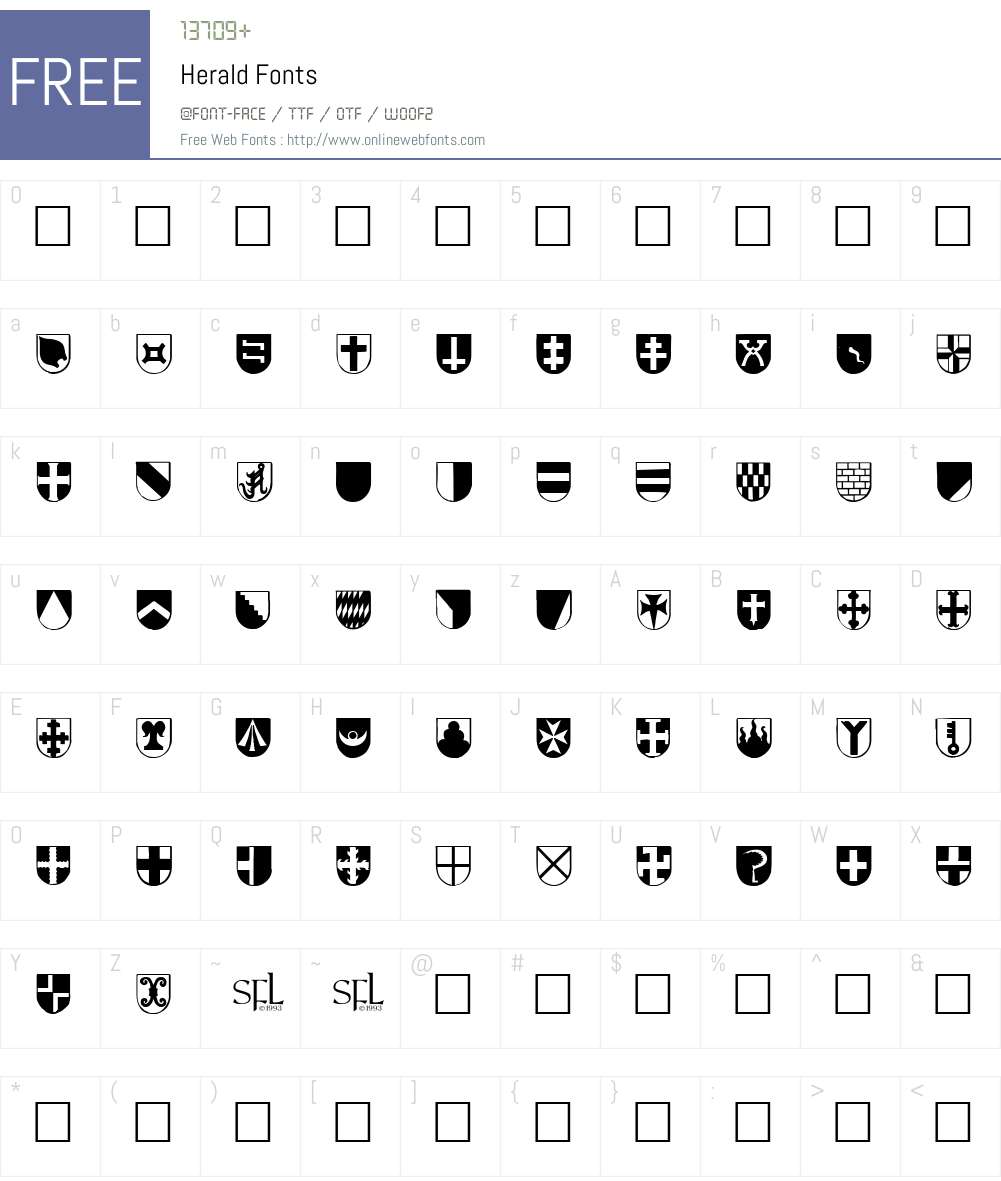Herald Font Screenshots