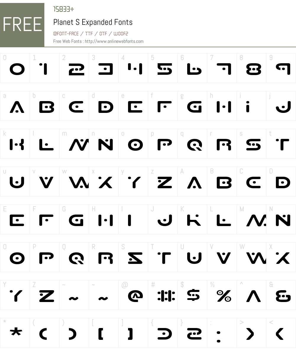 Planet S Expanded Font Screenshots