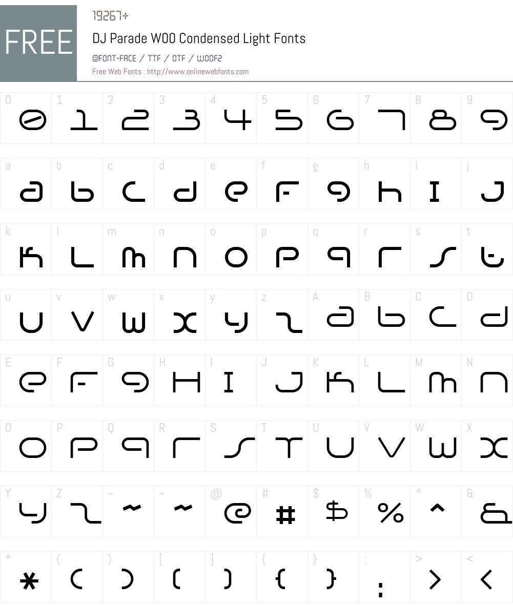 DJ Parade Font Screenshots