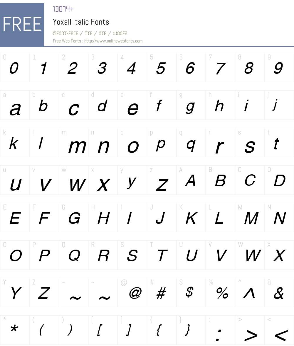 Yoxall Font Screenshots