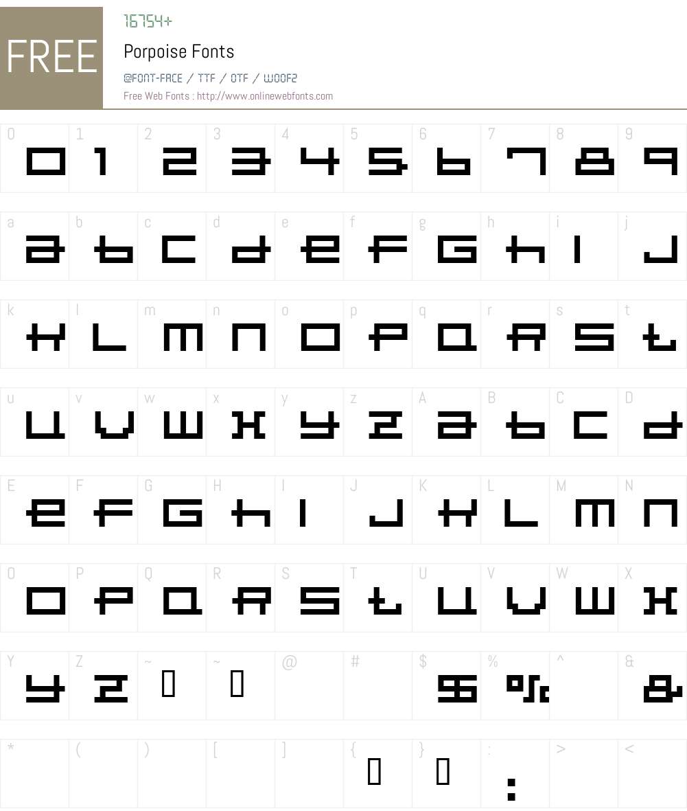 Porpoise Font Screenshots