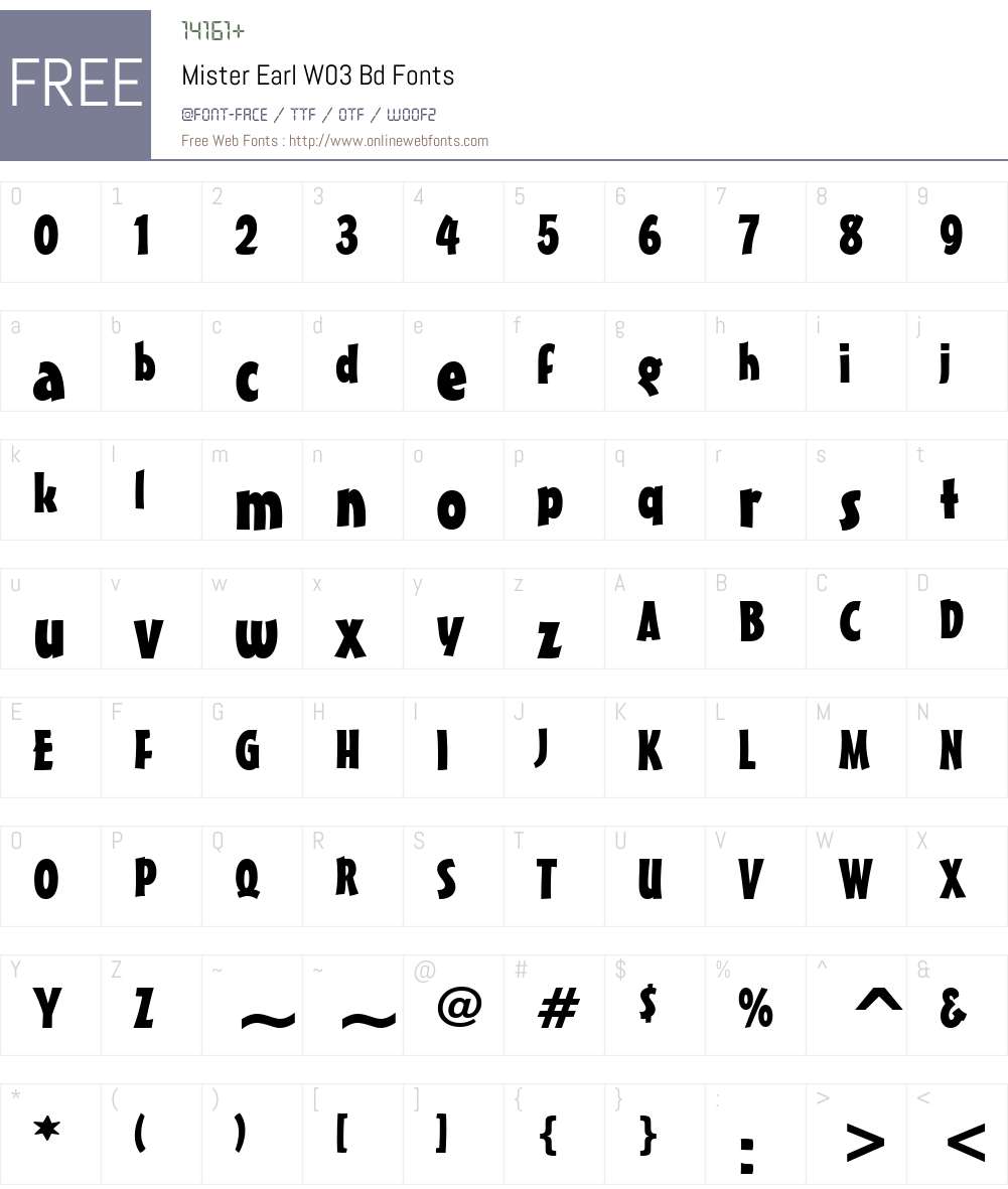 Mister Earl Font Screenshots