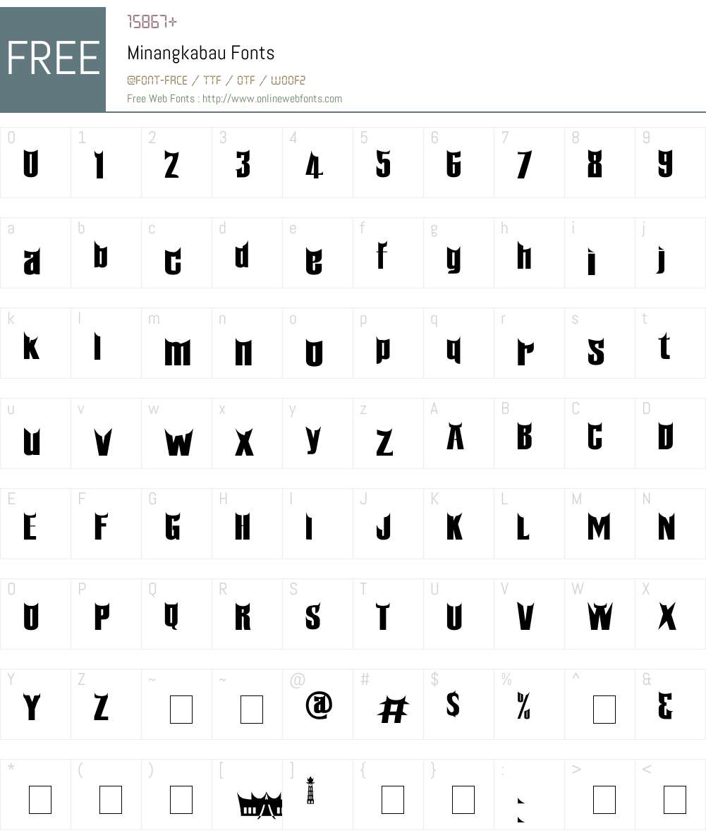 Minangkabau Font Screenshots