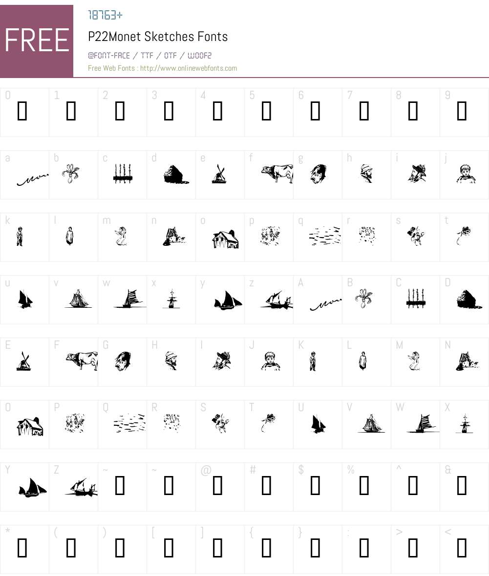 P22Monet Font Screenshots