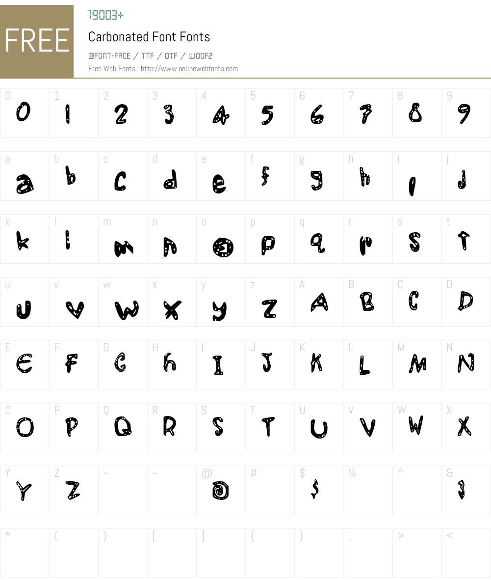 Carbonated Font Font Screenshots