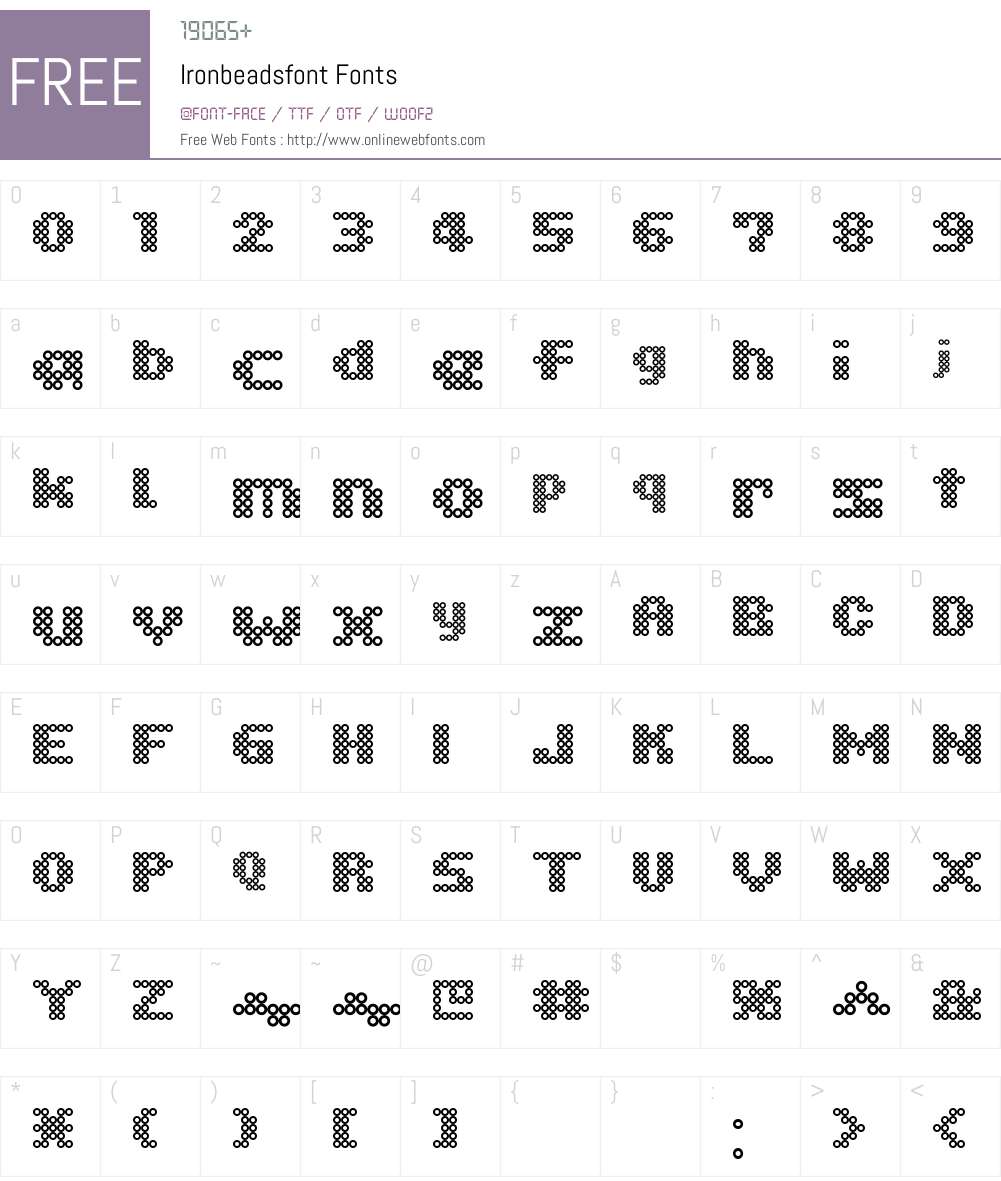 Ironbeadsfont Font Screenshots
