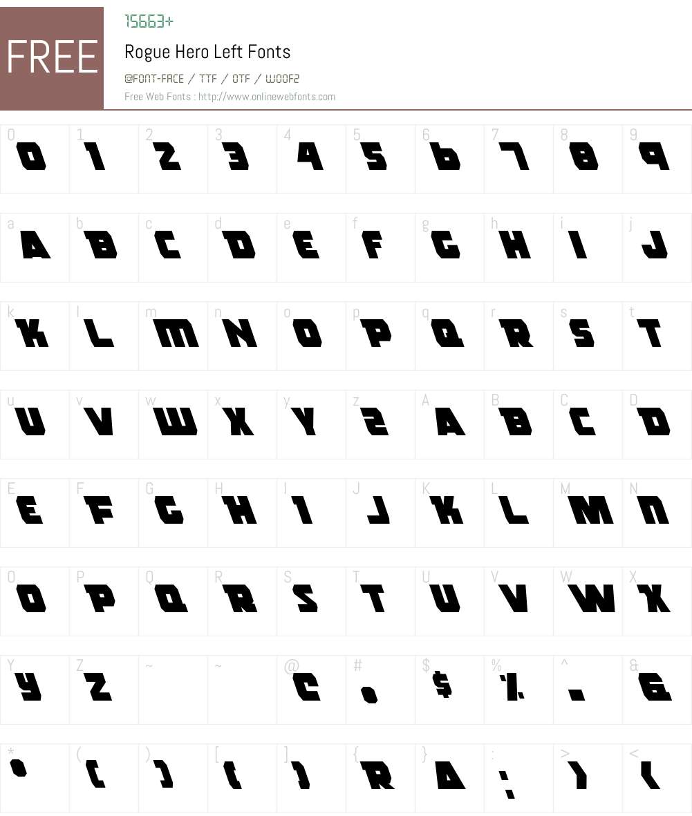 Rogue Hero Left Font Screenshots