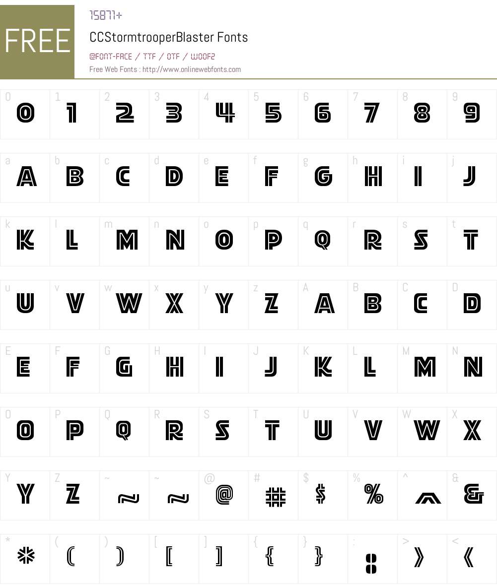 CCStormtrooperBlaster Font Screenshots