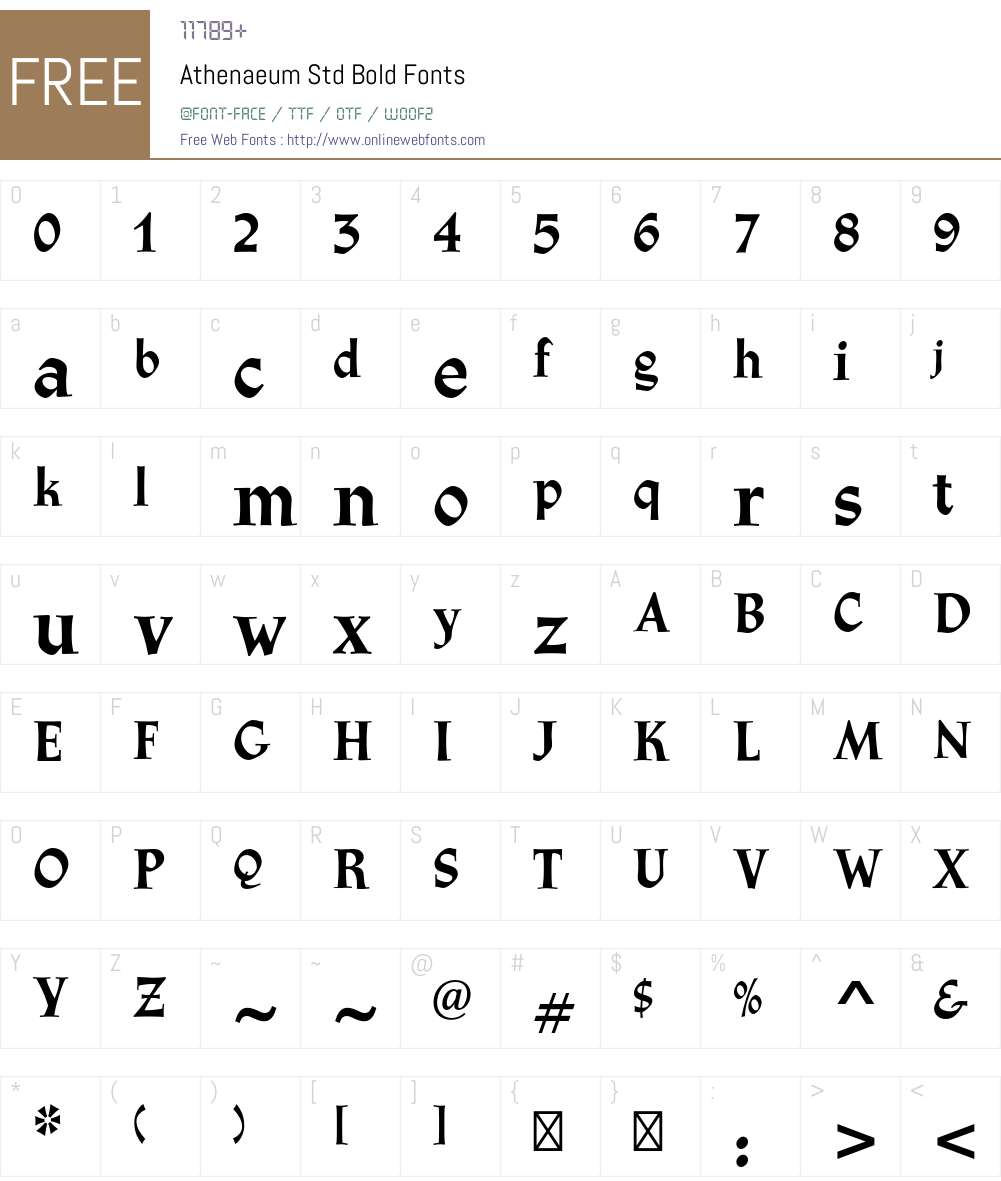 Athenaeum Std Font Screenshots