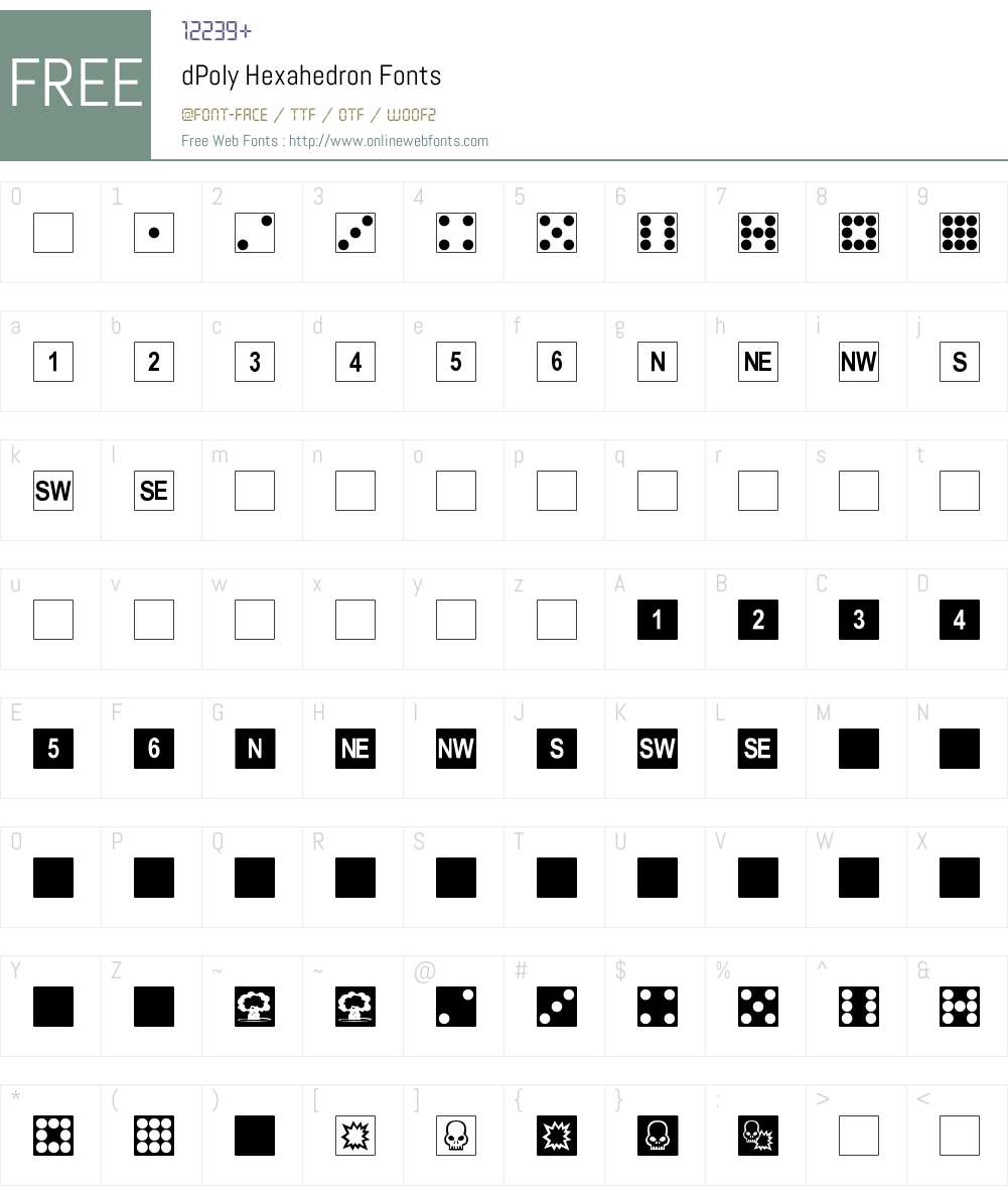 dPoly Hexahedron Font Screenshots