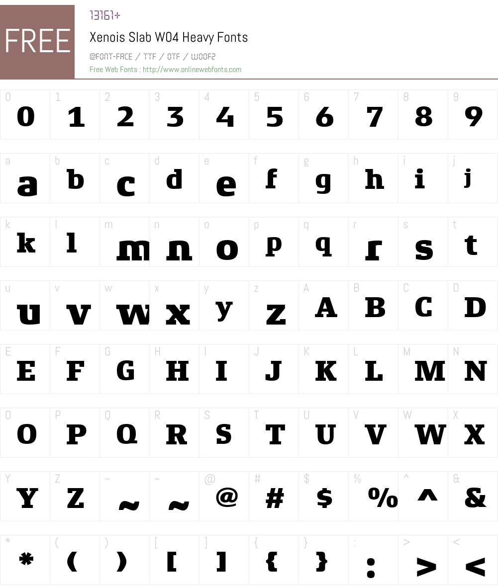 Xenois Slab Font Screenshots