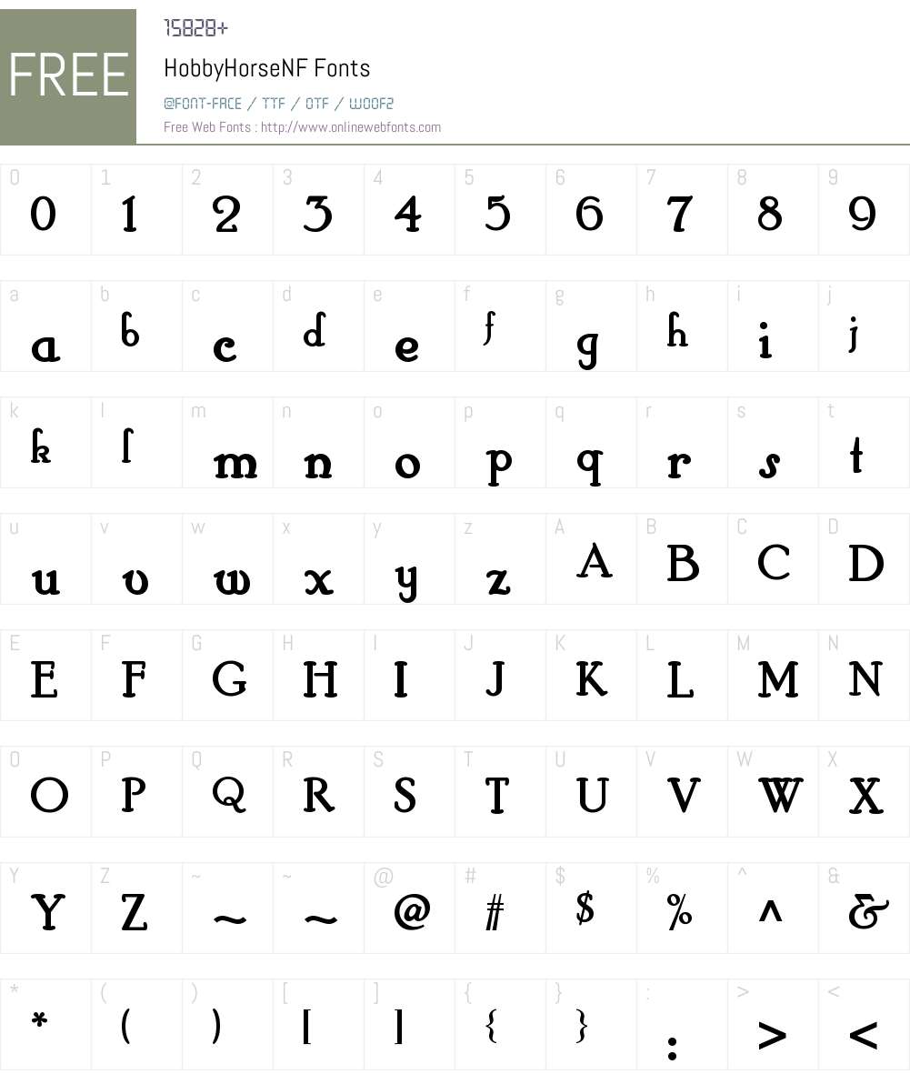 Hobby Horse NF Font Screenshots