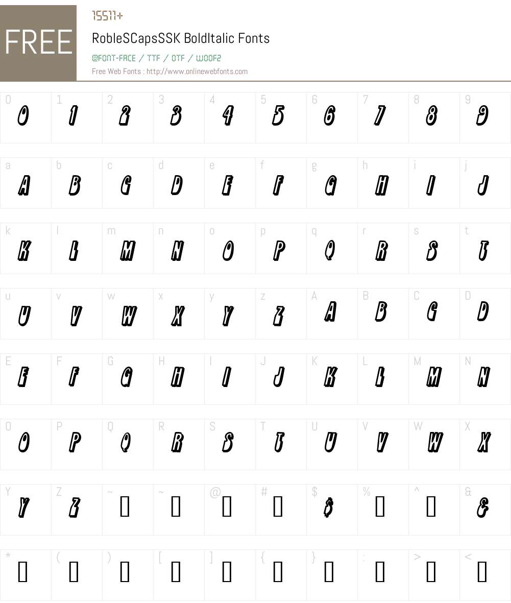 RobleSCapsSSK Font Screenshots