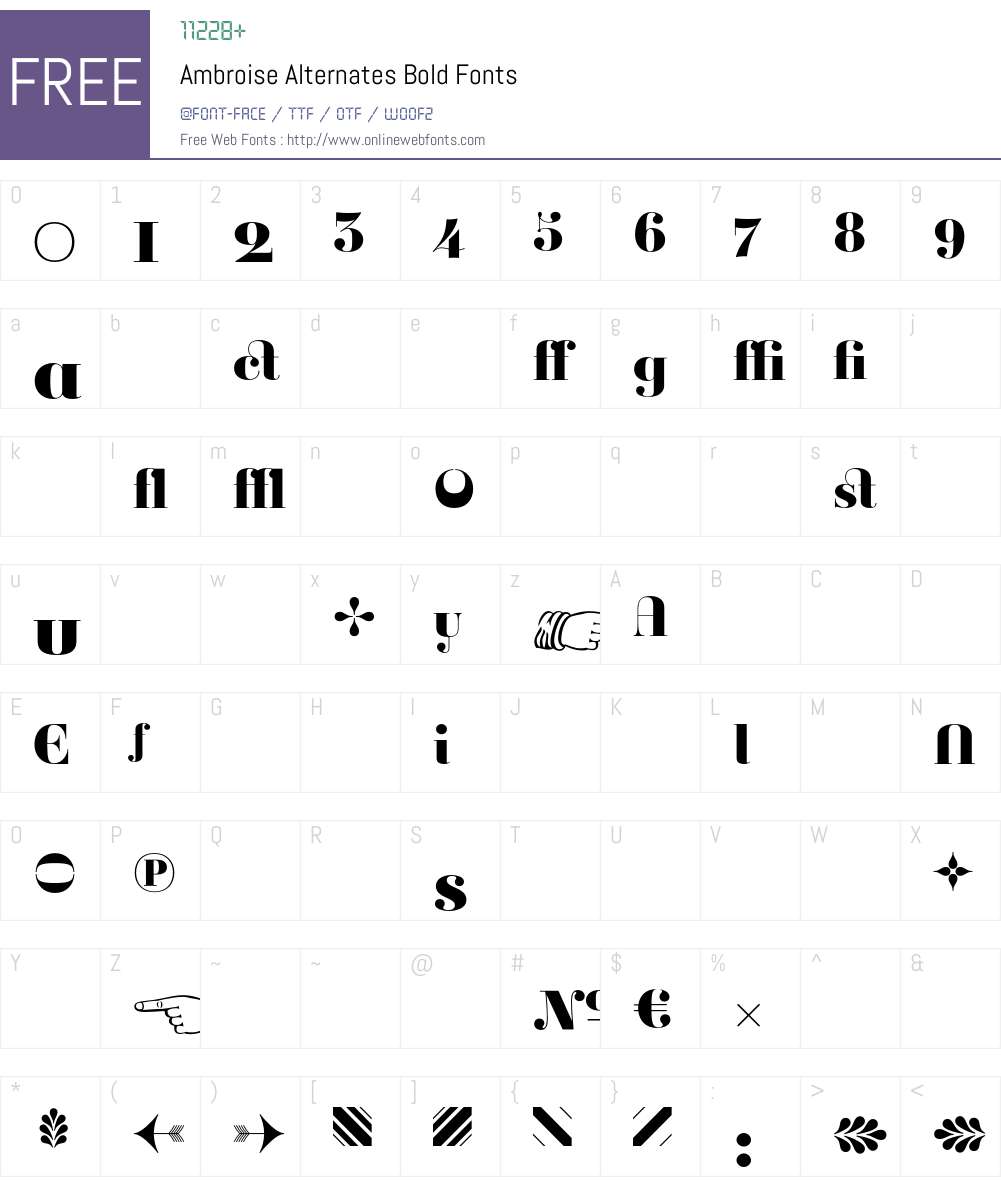 Ambroise Font Screenshots