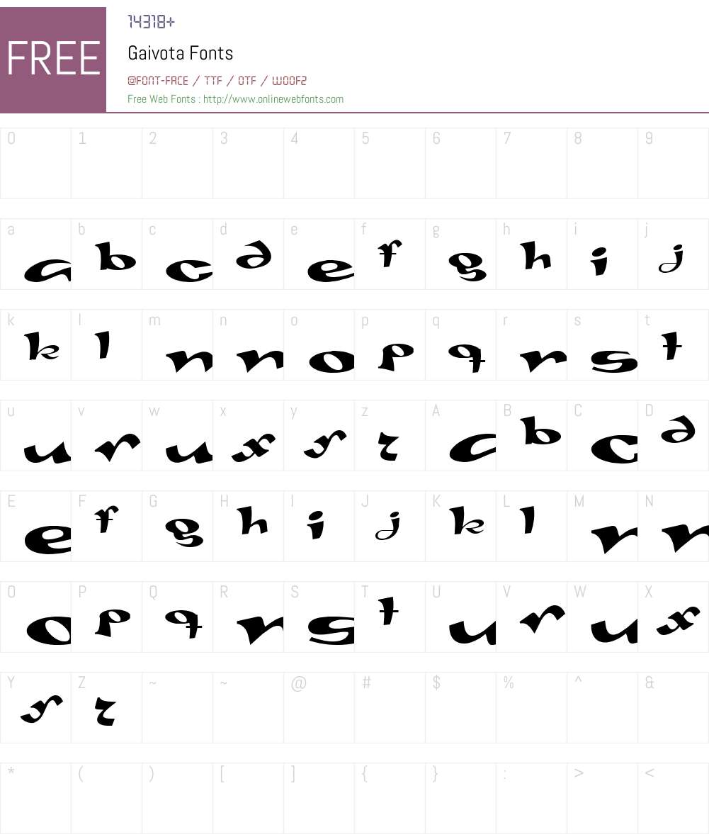 Gaivota Font Screenshots