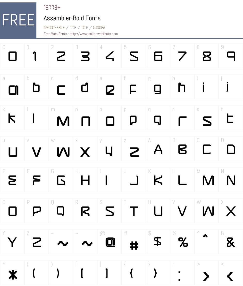 Assembler-Bold Font Screenshots