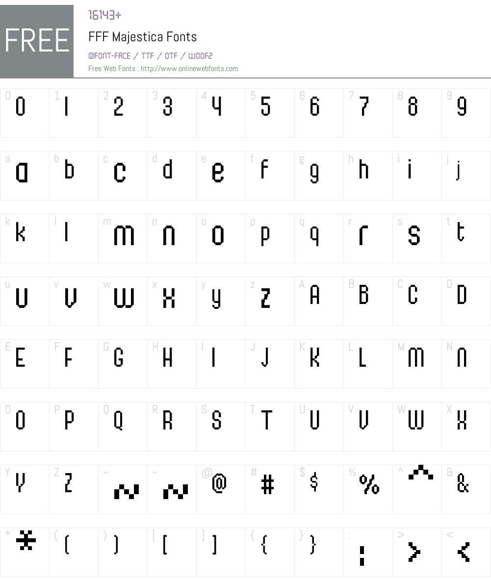 FFF Majestica Font Screenshots