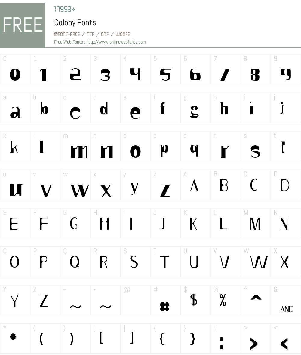 Colony Font Screenshots