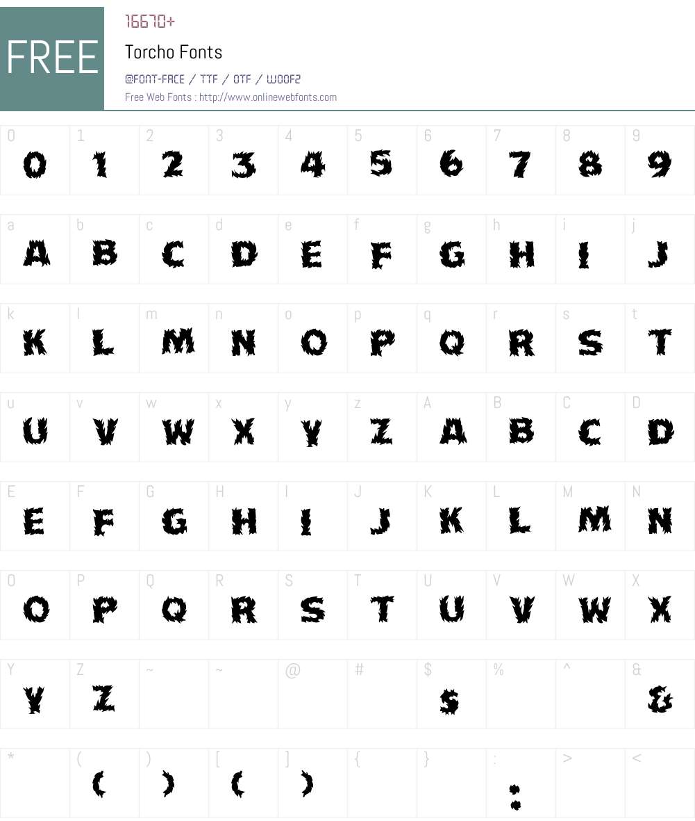 Torcho Font Screenshots