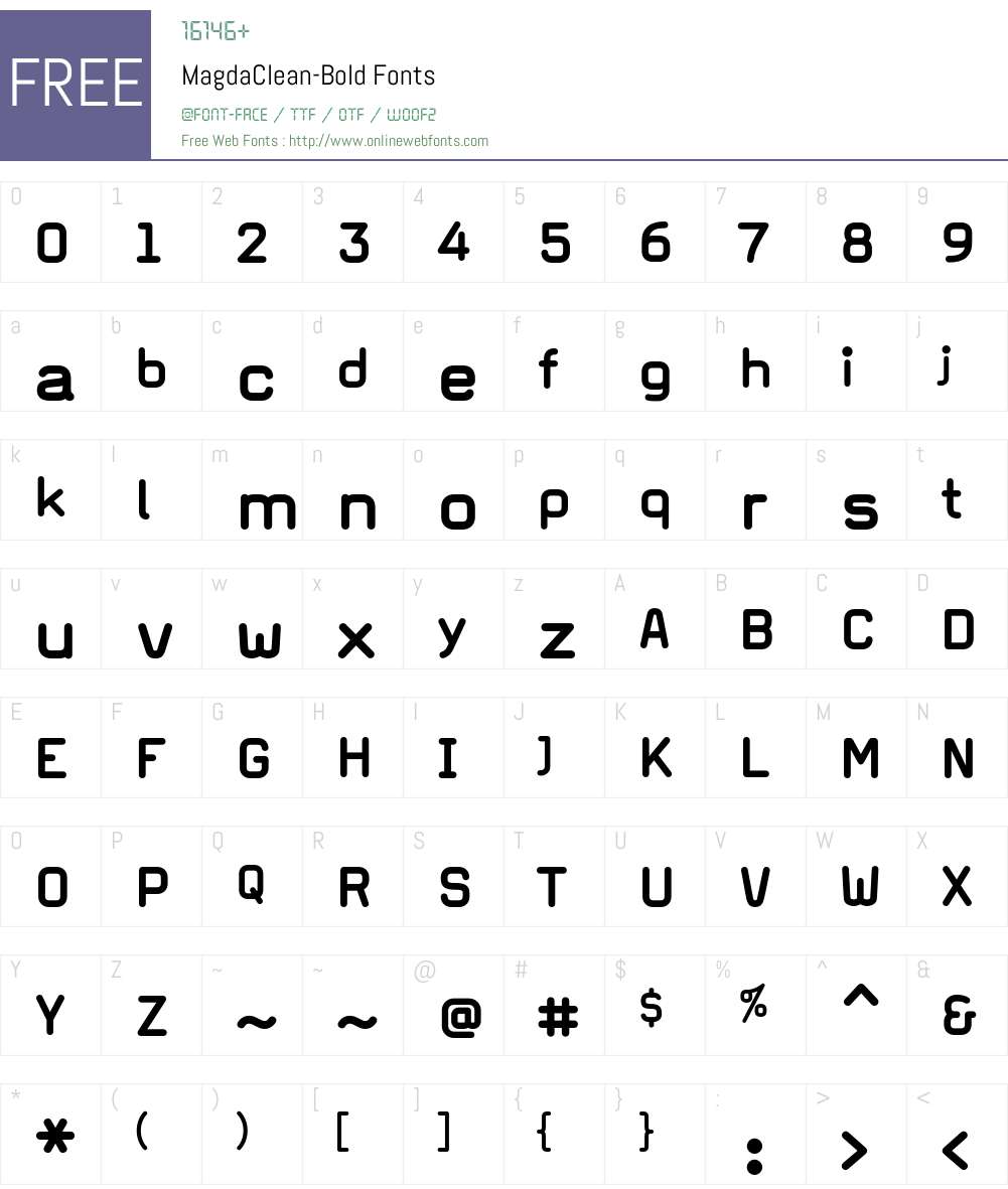 MagdaClean Font Screenshots