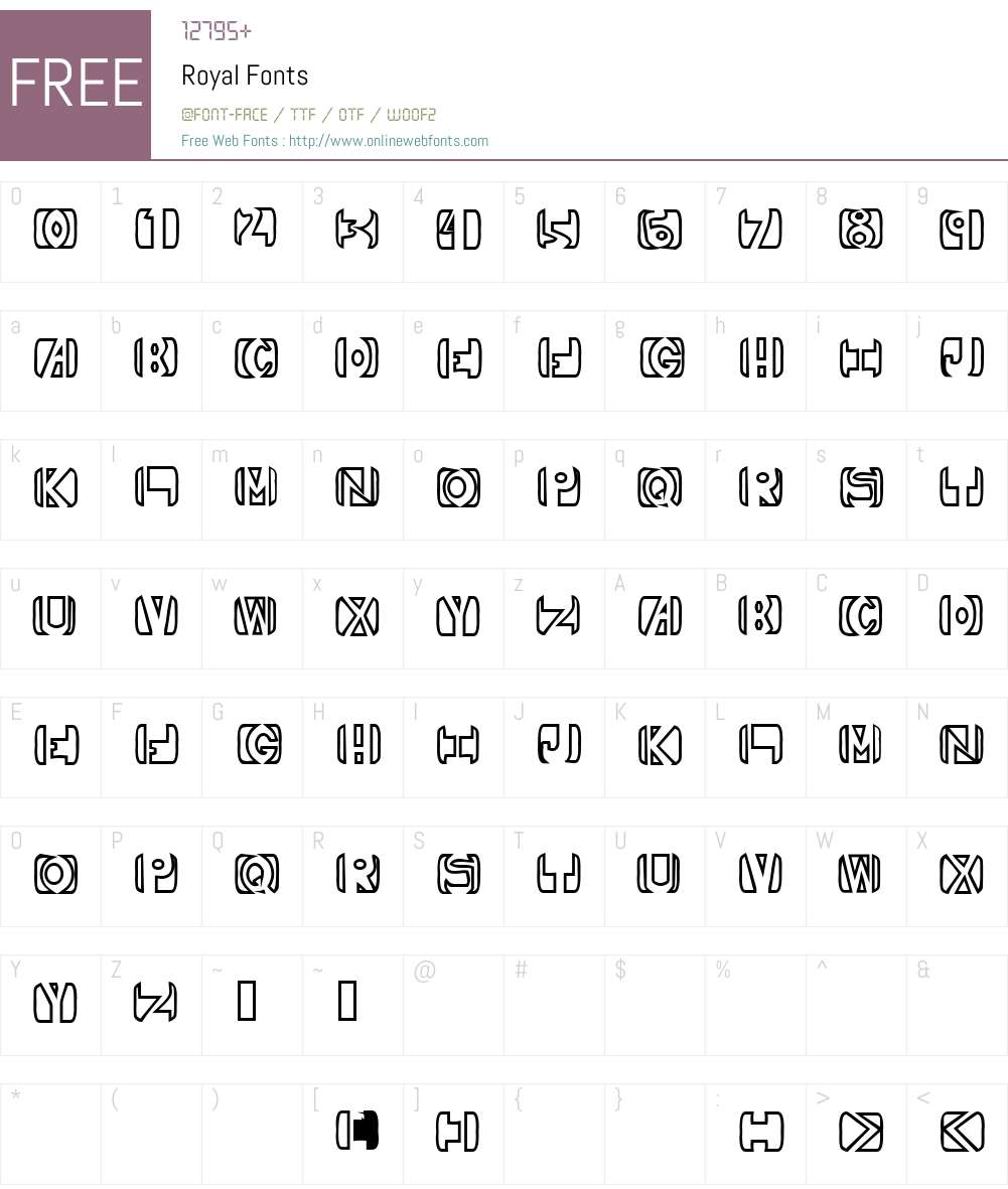 Royal Font Screenshots