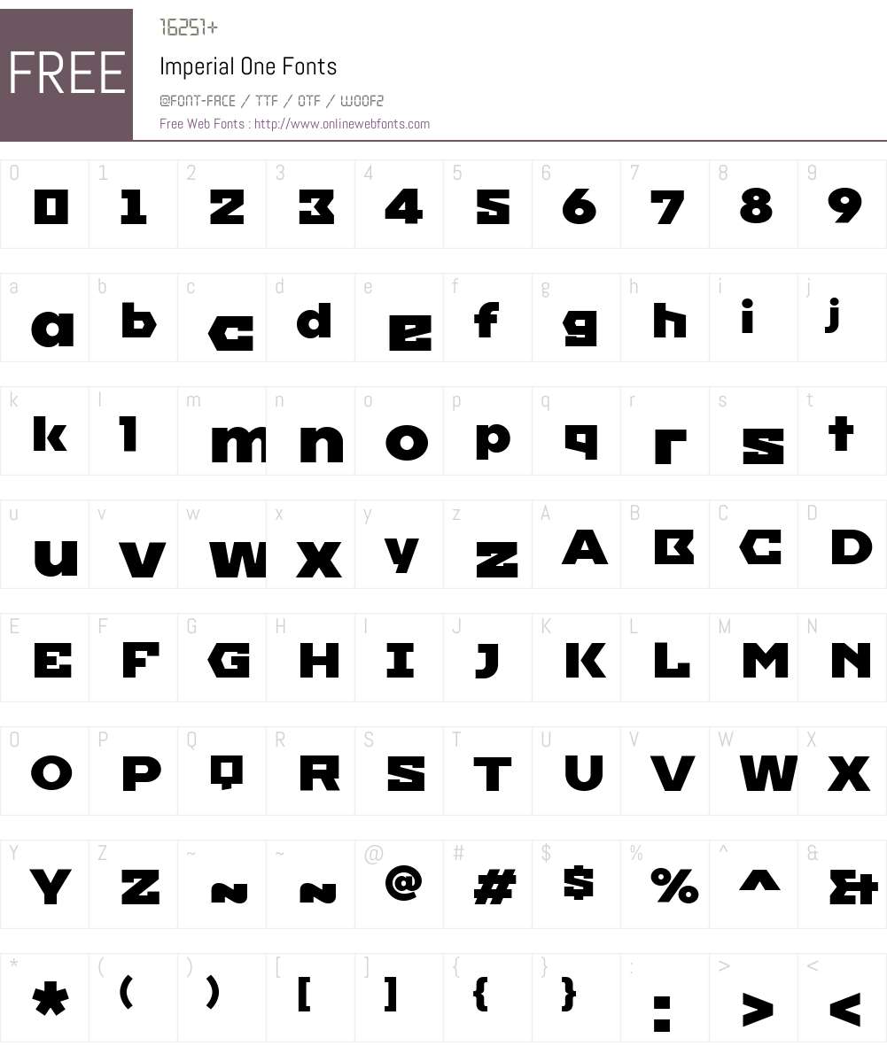 Imperial One Font Screenshots