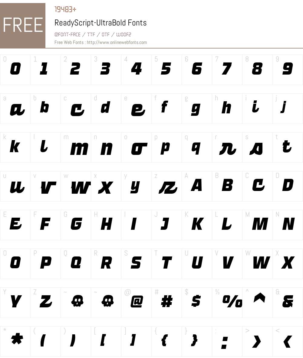 Ready Script UltraBold Font Screenshots