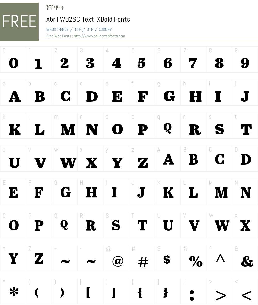 Abril Font Screenshots