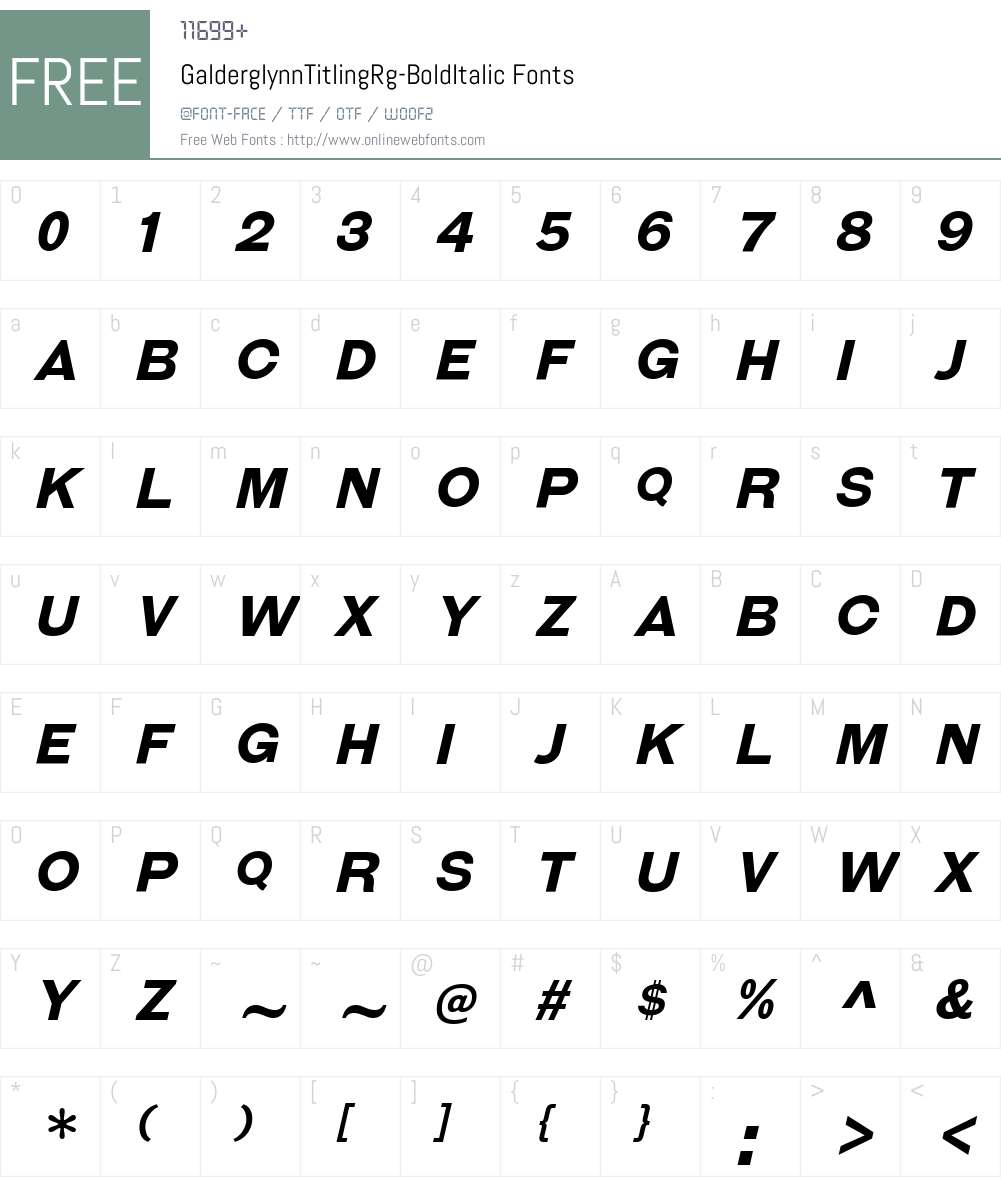 Galderglynn Titling Font Screenshots