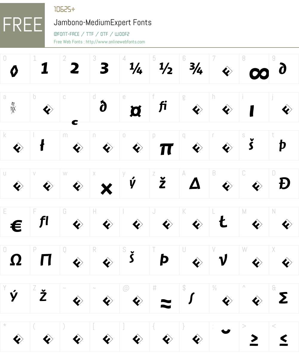 Jambono-MediumExpert Font Screenshots