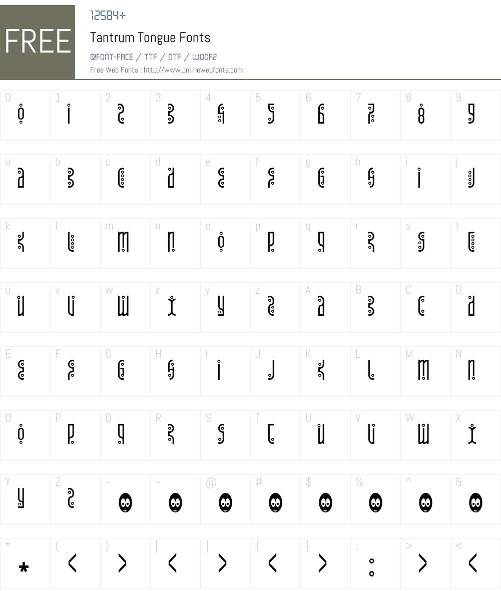 Tantrum Tongue Font Screenshots