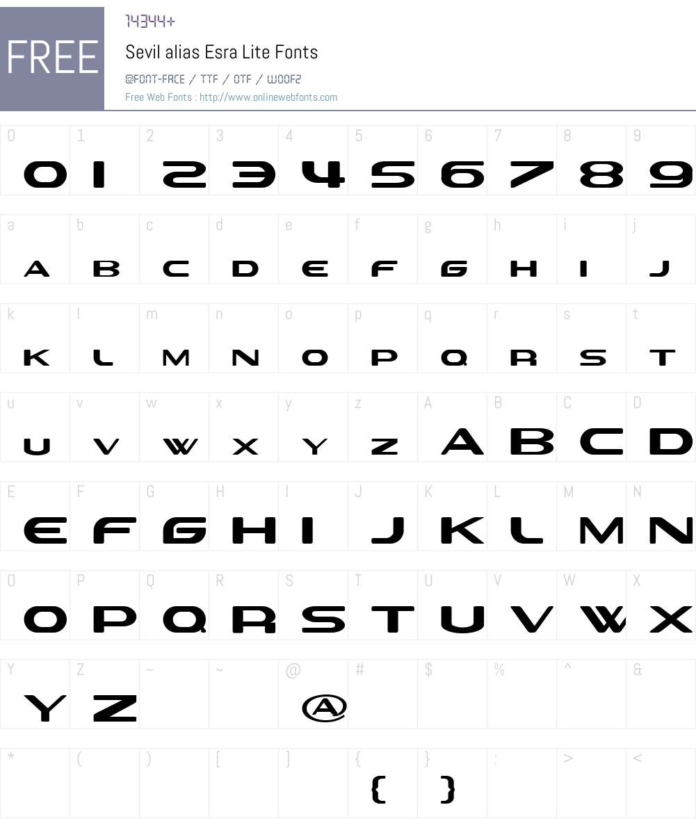 Sevil alias Esra Lite Font Screenshots