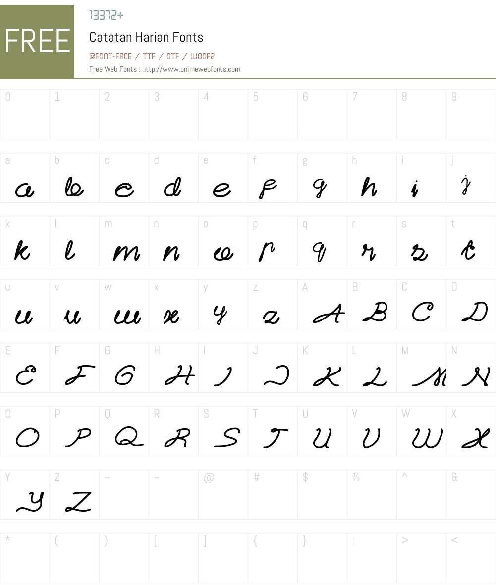 Catatan Harian Font Screenshots