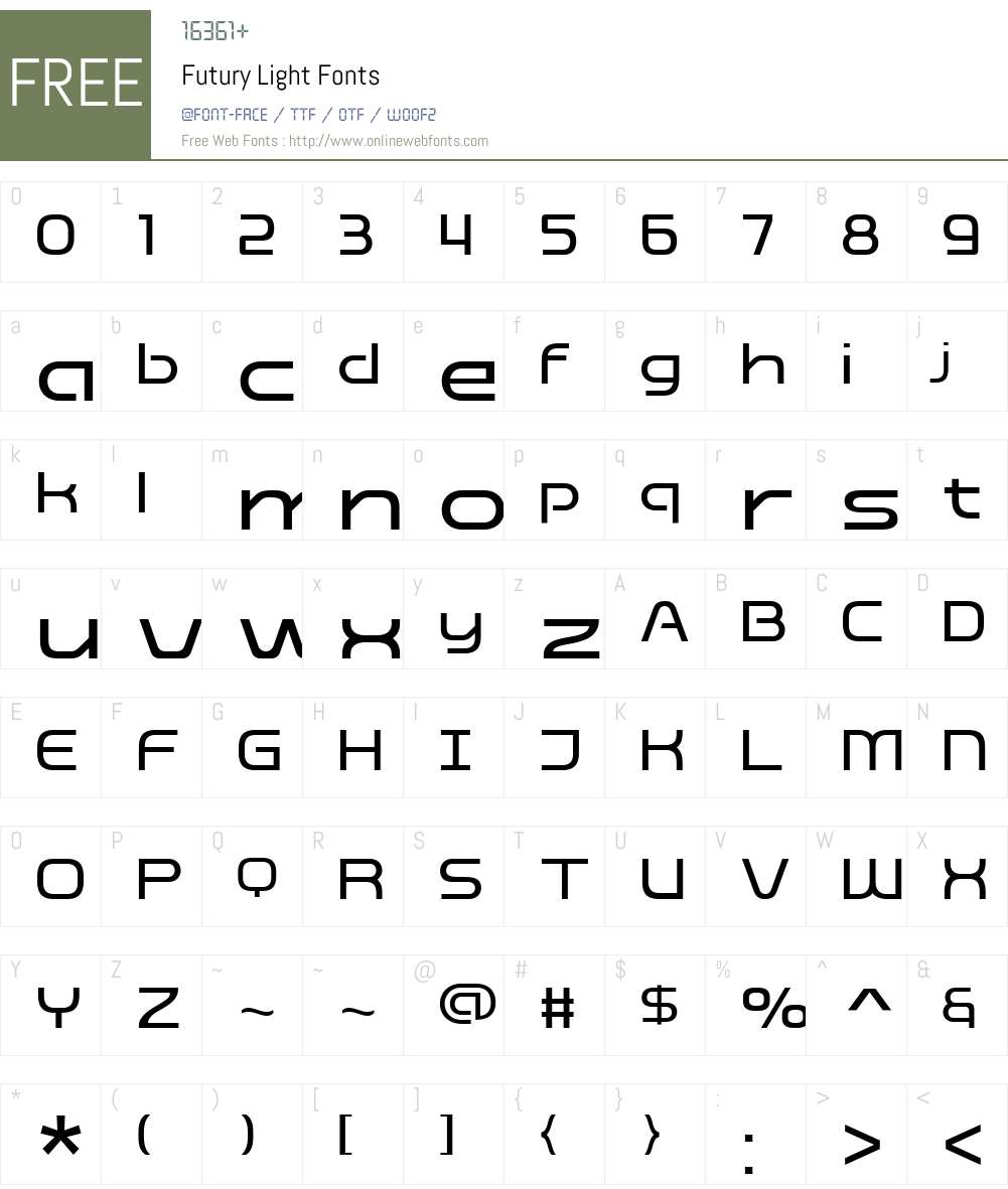 Futury Light 1.000 Fonts Free Download - OnlineWebFonts.COM