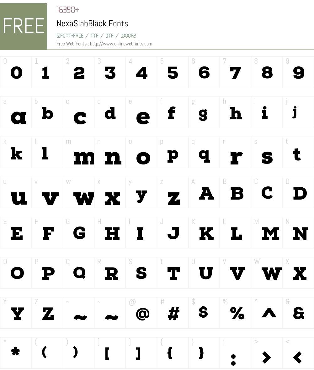 NexaSlabBlack Font Screenshots