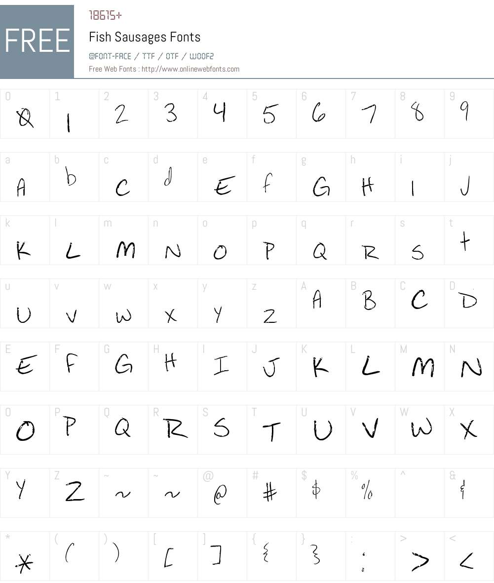 Fish Sausages Font Screenshots